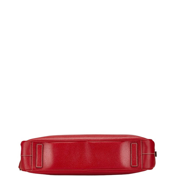 プラダ ハンドバッグ ビジネスバッグ V00463 レッド レザー レディース PRADA 【中古】