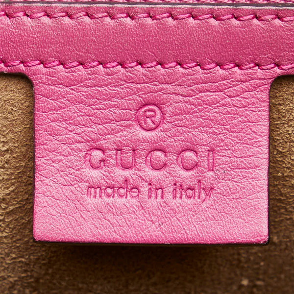 グッチ GGスプリーム ボストンバッグ ショルダーバッグ 2WAY 409529 ピンク ブラウン PVC レザー レディース GUCCI 【中古】