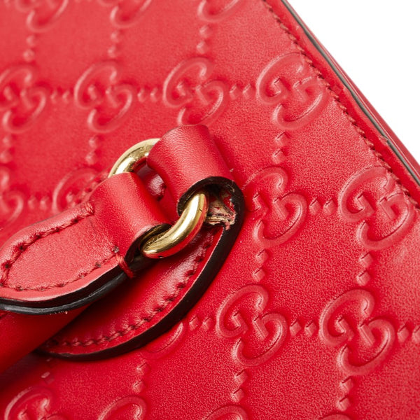 グッチ グッチシマ ハンドバッグ 428207 レッド レザー レディース GUCCI 【中古】