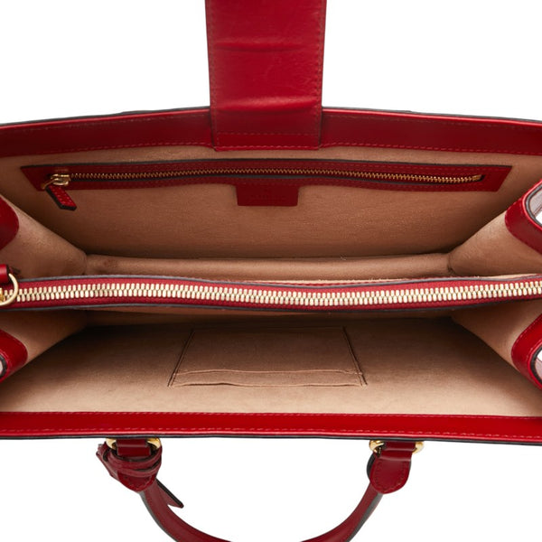 グッチ グッチシマ ハンドバッグ 428207 レッド レザー レディース GUCCI 【中古】