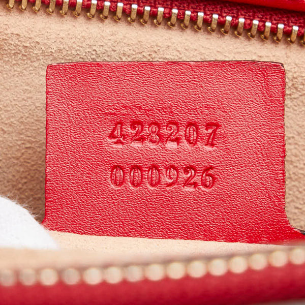 グッチ グッチシマ ハンドバッグ 428207 レッド レザー レディース GUCCI 【中古】