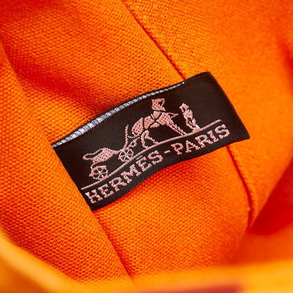 エルメス フールトゥ トートMM フレンチフェスティバル 2002年 ハワイ限定 トートバッグ ワインレッド オレンジ キャンバス レディース HERMES 【中古】