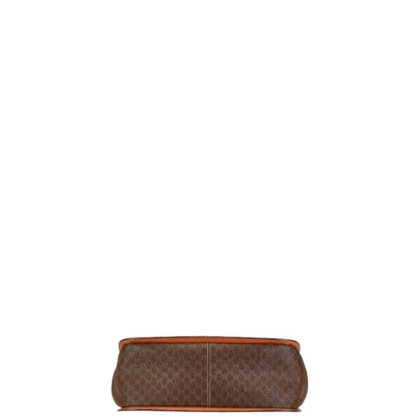セリーヌ マカダム ハンドバッグ ショルダーバッグ ブラウン PVC レザー レディース CELINE 【中古】