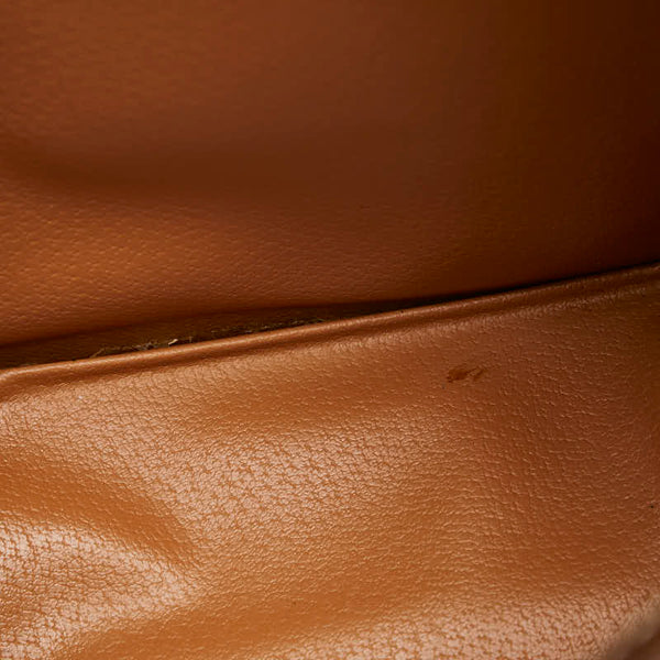 セリーヌ マカダム ハンドバッグ ショルダーバッグ ブラウン PVC レザー レディース CELINE 【中古】