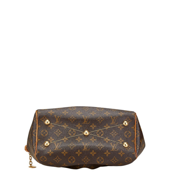 ルイ ヴィトン モノグラム ティヴォリPM ハンドバッグ M40143 ブラウン PVC レザー レディース LOUIS VUITTON 【中古】