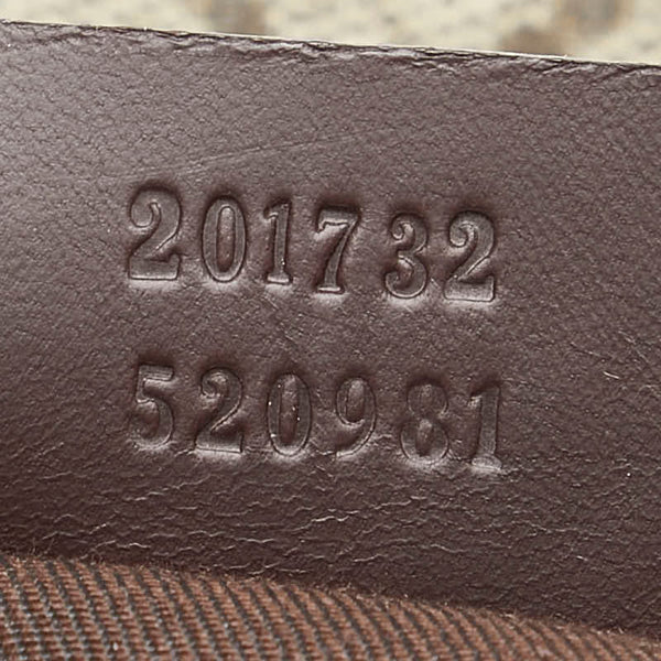 グッチ GGスプリーム 斜め掛け ショルダーバッグ 201732 ベージュ ブラウン PVC レザー レディース GUCCI 【中古】