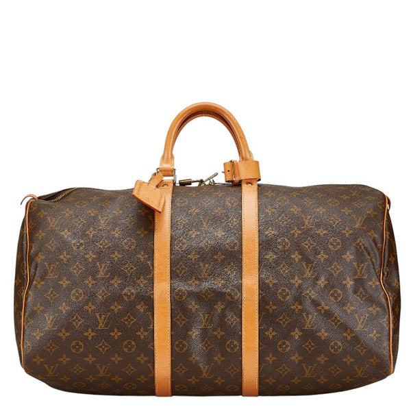 ルイ ヴィトン モノグラム キーポル55 ボストンバッグ M41424 ブラウン PVC レザー レディース LOUIS VUITTON 【中古】