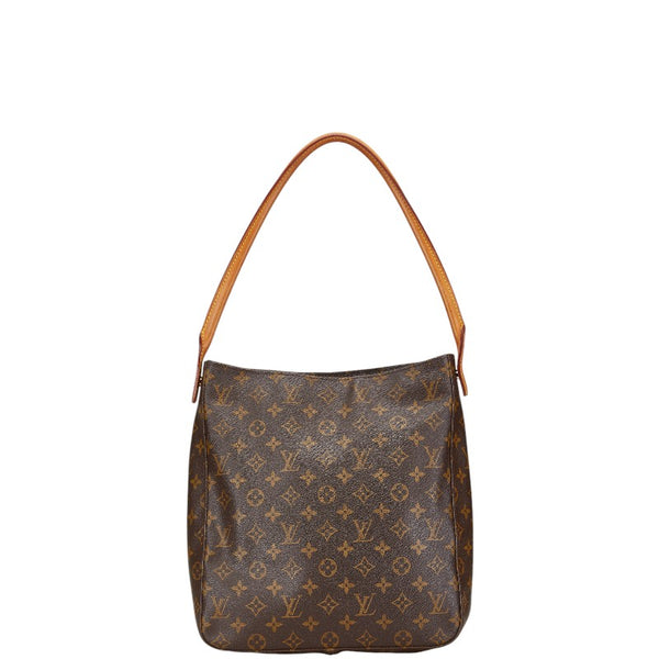 ルイ ヴィトン モノグラム ルーピングGM ショルダーバッグ M51145 ブラウン PVC レザー レディース LOUIS VUITTON 【中古】