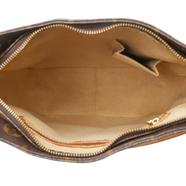 ルイ ヴィトン モノグラム ルーピングGM ショルダーバッグ M51145 ブラウン PVC レザー レディース LOUIS VUITTON 【中古】