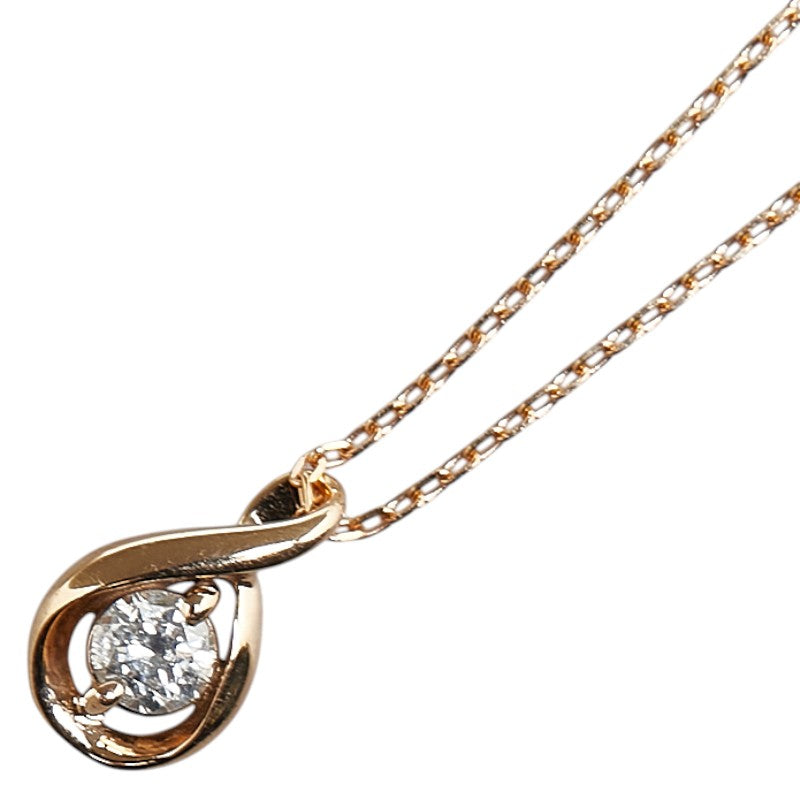 カナルヨンドシー K18PG ピンクゴールド ダイヤ ペンダントネックレス レディース canal4℃ 【中古】