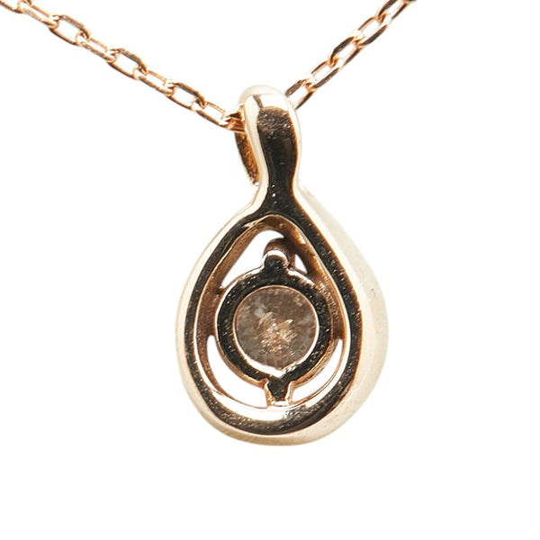 カナルヨンドシー K18PG ピンクゴールド ダイヤ ペンダントネックレス レディース canal4℃ 【中古】