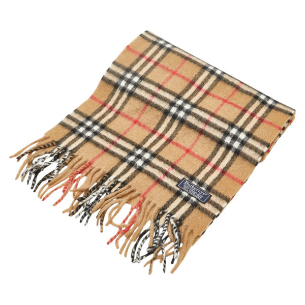 バーバリー ノバチェック マフラー ブラウン ベージュ カシミヤ レディース BURBERRY 【中古】