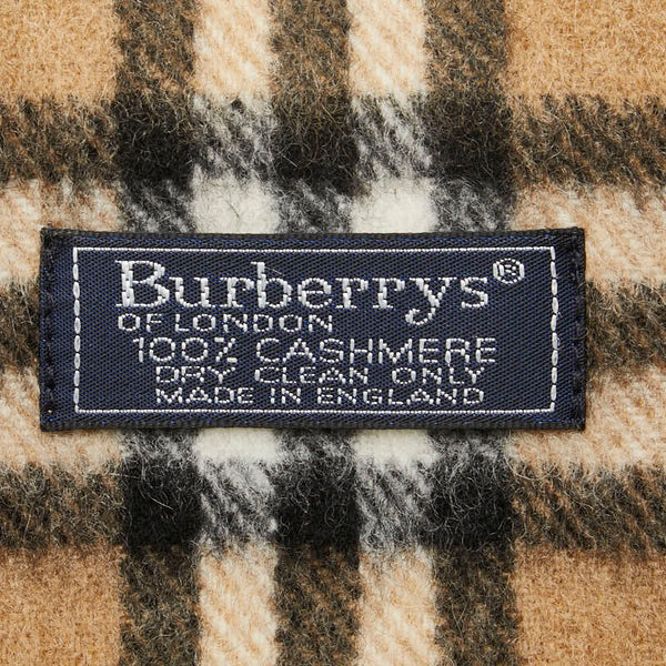 バーバリー ノバチェック マフラー ブラウン ベージュ カシミヤ レディース BURBERRY 【中古】