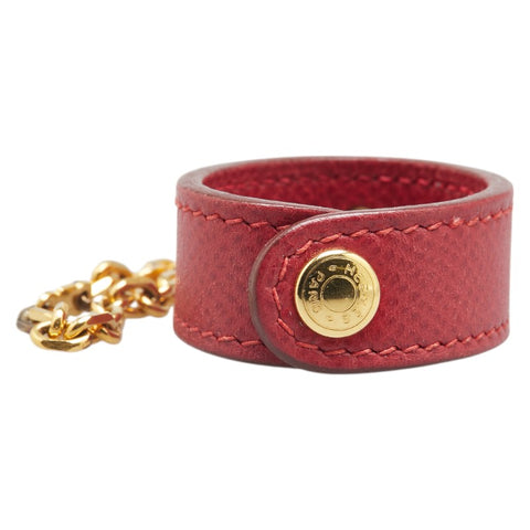 エルメス ノマド グローブホルダー レッド ゴールド レザー メッキ メンズ HERMES 【中古】