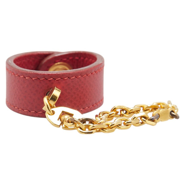 エルメス ノマド グローブホルダー レッド ゴールド レザー メッキ メンズ HERMES 【中古】