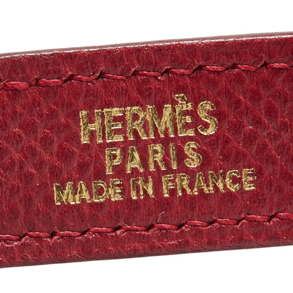 エルメス ノマド グローブホルダー レッド ゴールド レザー メッキ メンズ HERMES 【中古】