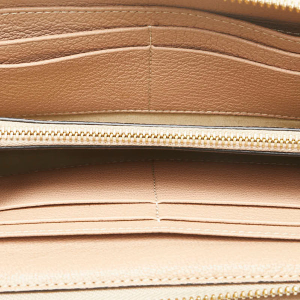 クロエ エルシー 長財布 ベージュ レザー レディース Chloe 【中古】