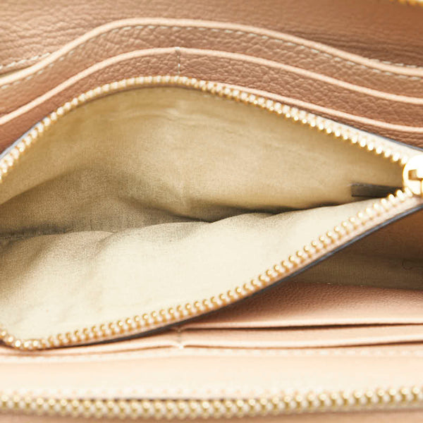 クロエ エルシー 長財布 ベージュ レザー レディース Chloe 【中古】