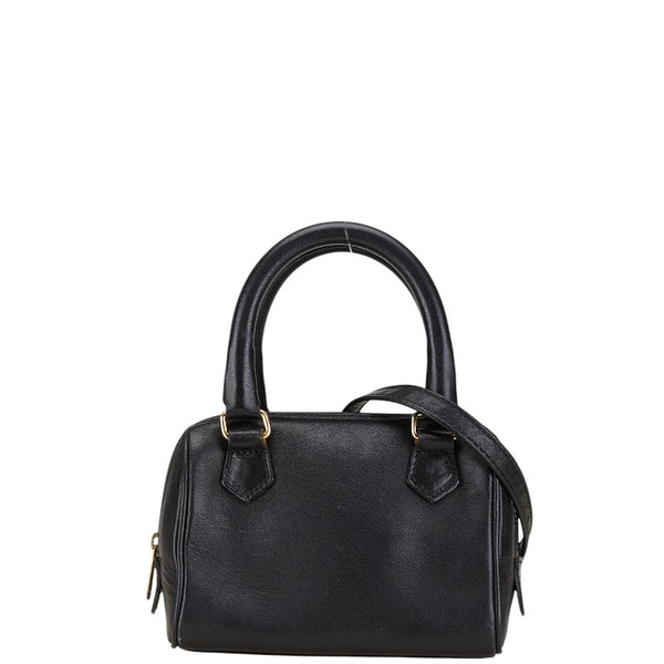 セリーヌ ミニ ハンドバッグ ショルダーバッグ 2WAY ブラック レザー レディース CELINE 【中古】