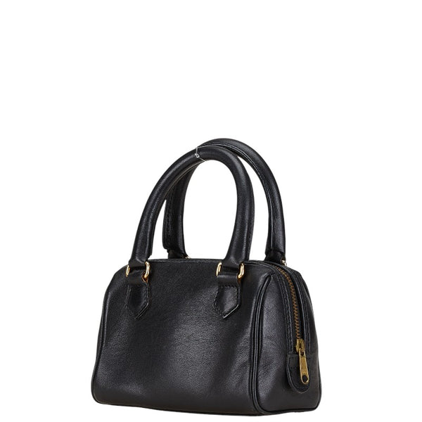 セリーヌ ミニ ハンドバッグ ショルダーバッグ 2WAY ブラック レザー レディース CELINE 【中古】