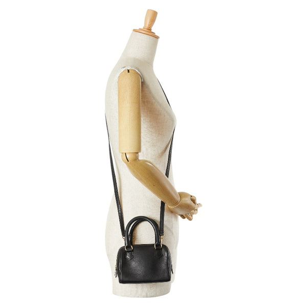 セリーヌ ミニ ハンドバッグ ショルダーバッグ 2WAY ブラック レザー レディース CELINE 【中古】