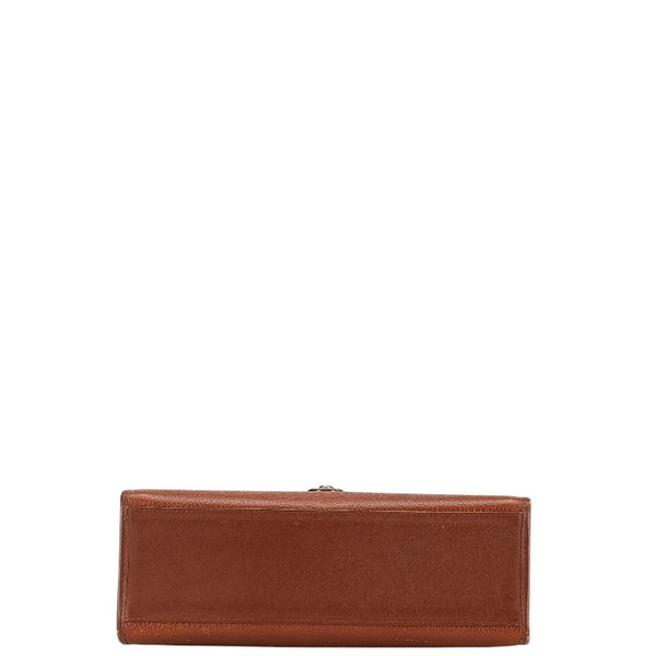 バーバリー ノバチェック シャドーホース ハンドバッグ ブラウン レザー レディース BURBERRY 【中古】