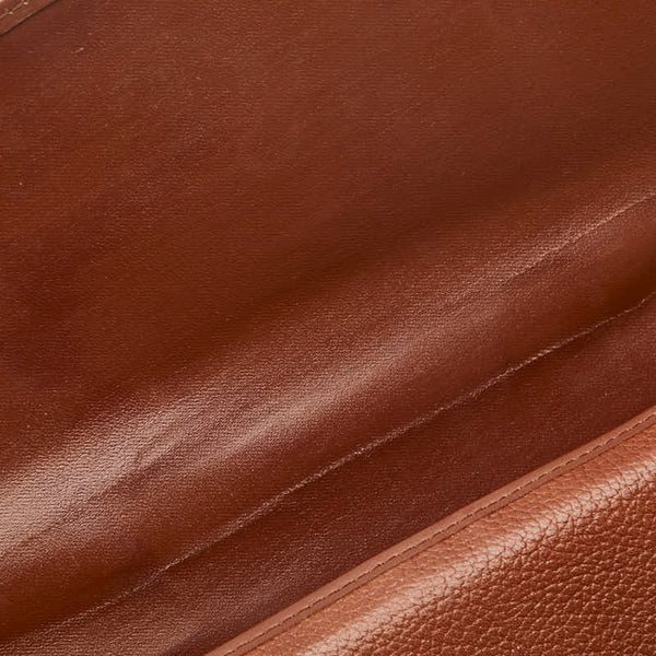 バーバリー ノバチェック シャドーホース ハンドバッグ ブラウン レザー レディース BURBERRY 【中古】