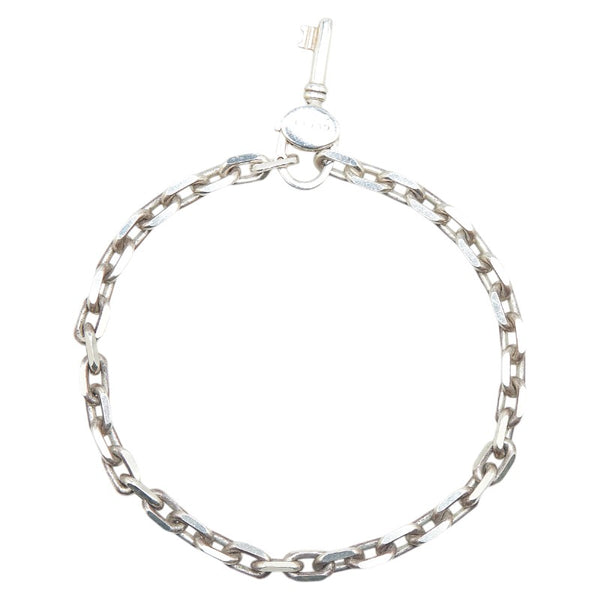 グッチ キー付き トレードマーク チェーン ブレスレット シルバー SV925 シルバー レディース GUCCI 【中古】