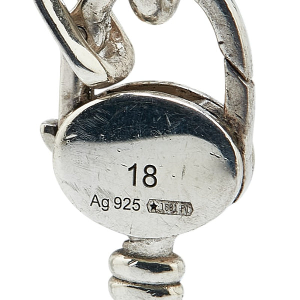 グッチ キー付き トレードマーク チェーン ブレスレット シルバー SV925 シルバー レディース GUCCI 【中古】