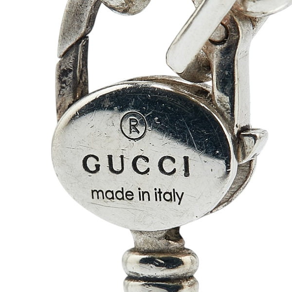 グッチ キー付き トレードマーク チェーン ブレスレット シルバー SV925 シルバー レディース GUCCI 【中古】