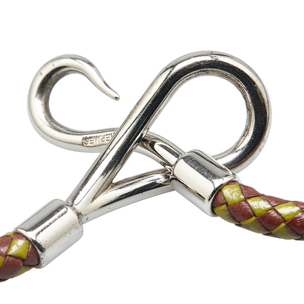 エルメス ジャンボ ブレスレット ブラウン グリーン レザー レディース HERMES 【中古】