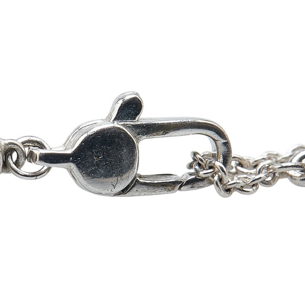 グッチ トレードマーク ドロップ ペンダント ハート ネックレス 325871 08241 8166 シルバー レッド クリスタル メタル レディース GUCCI 【中古】