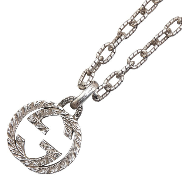 グッチ インターロッキングG ネックレス 455307 J8400 0811 シルバー SV925 シルバー レディース GUCCI 【中古】