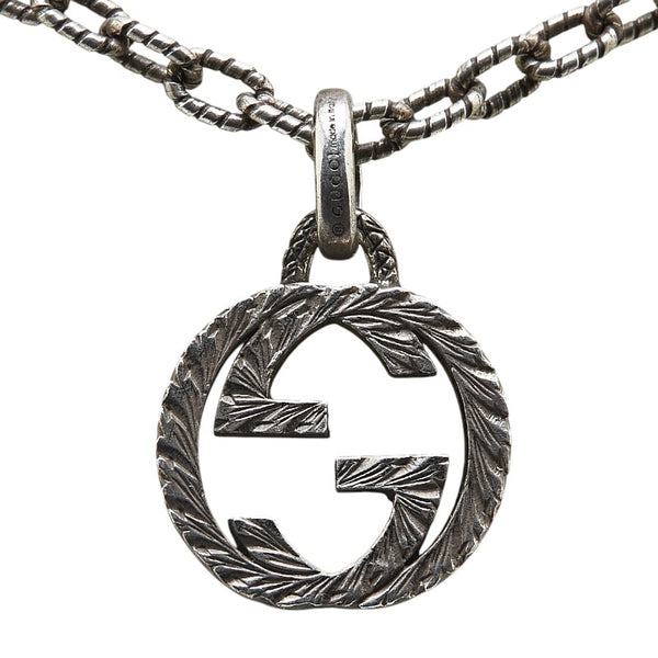 グッチ インターロッキングG ネックレス 455307 J8400 0811 シルバー SV925 シルバー レディース GUCCI 【中古】