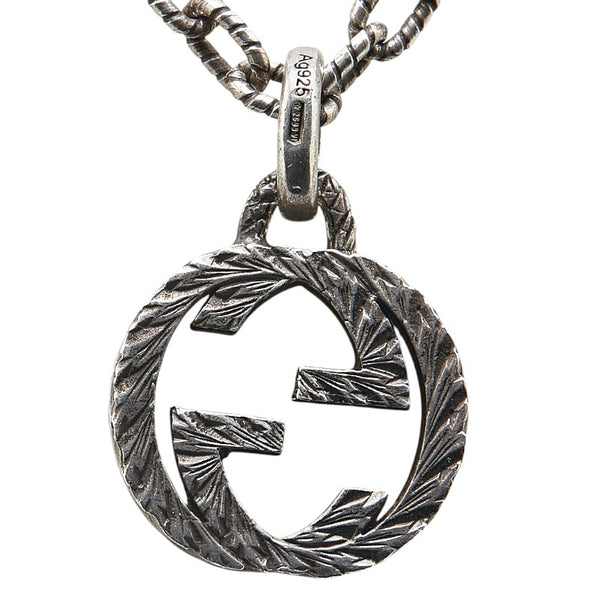 グッチ インターロッキングG ネックレス 455307 J8400 0811 シルバー SV925 シルバー レディース GUCCI 【中古】