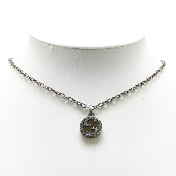 グッチ インターロッキングG ネックレス 455307 J8400 0811 シルバー SV925 シルバー レディース GUCCI 【中古】