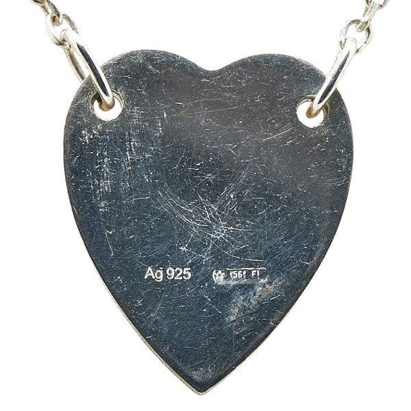 グッチ ハート モチーフ ネックレス 304632 シルバー SV925 シルバー レディース GUCCI 【中古】