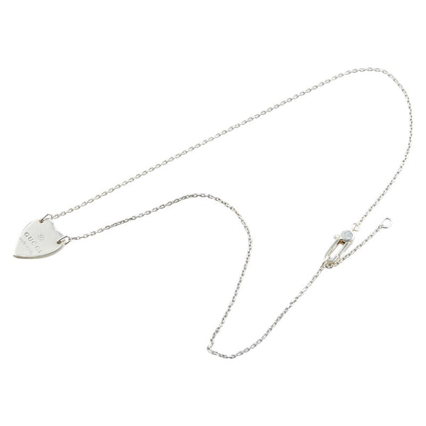グッチ ハート モチーフ ネックレス 304632 シルバー SV925 シルバー レディース GUCCI 【中古】