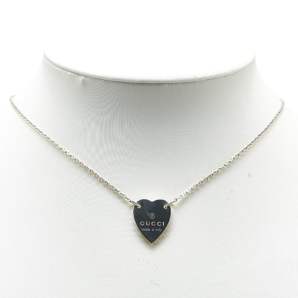 グッチ ハート モチーフ ネックレス 304632 シルバー SV925 シルバー レディース GUCCI 【中古】