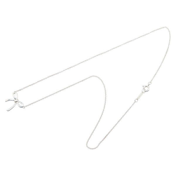 ティファニー ボウ リボン モチーフ ネックレス シルバー SV925 シルバー レディース TIFFANY&Co. 【中古】
