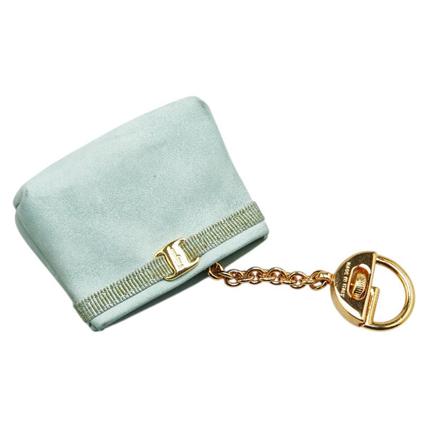 サルヴァトーレフェラガモ ヴァラ バッグ モチーフ キーホルダー グリーン レザー レディース Salvatore Ferragamo 【中古】