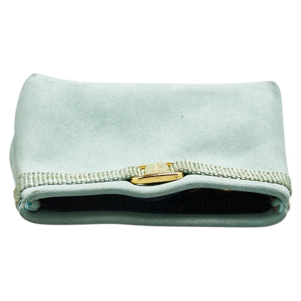 サルヴァトーレフェラガモ ヴァラ バッグ モチーフ キーホルダー グリーン レザー レディース Salvatore Ferragamo 【中古】