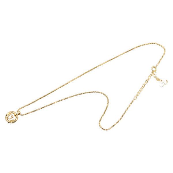 ディオール CDロゴ ネックレス ゴールド メッキ レディース Dior 【中古】
