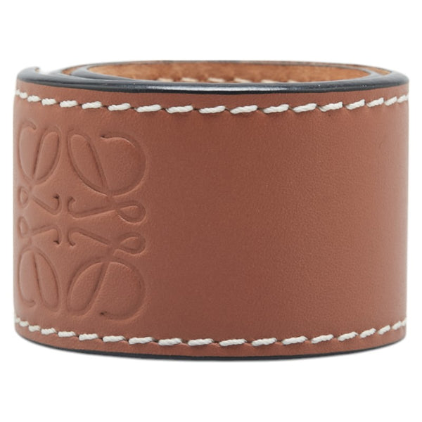 ロエベ アナグラム ブレスレット ブラウン レザー レディース LOEWE 【中古】