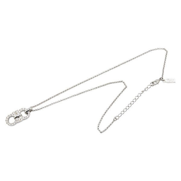 サルヴァトーレフェラガモ ガンチーニ ラインストーン ネックレス シルバー メタル レディース Salvatore Ferragamo 【中古】