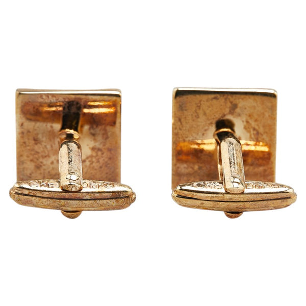 ディオール ロゴ カフス ゴールド ブラック メッキ レディース Dior 【中古】