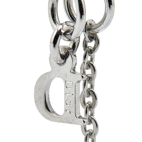 ディオール ハート モチーフ ネックレス シルバー ピンク メタル レディース Dior 【中古】
