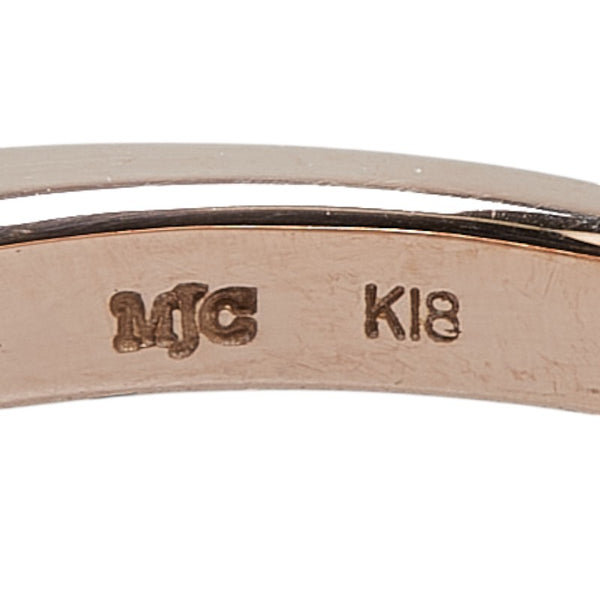 K18PG ピンクゴールド ダイヤ0.28ct リング 指輪 レディース 22号 【中古】