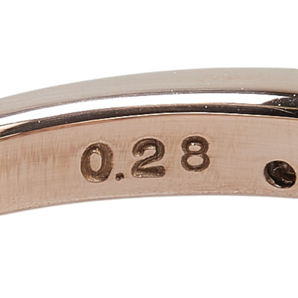 K18PG ピンクゴールド ダイヤ0.28ct リング 指輪 レディース 22号 【中古】