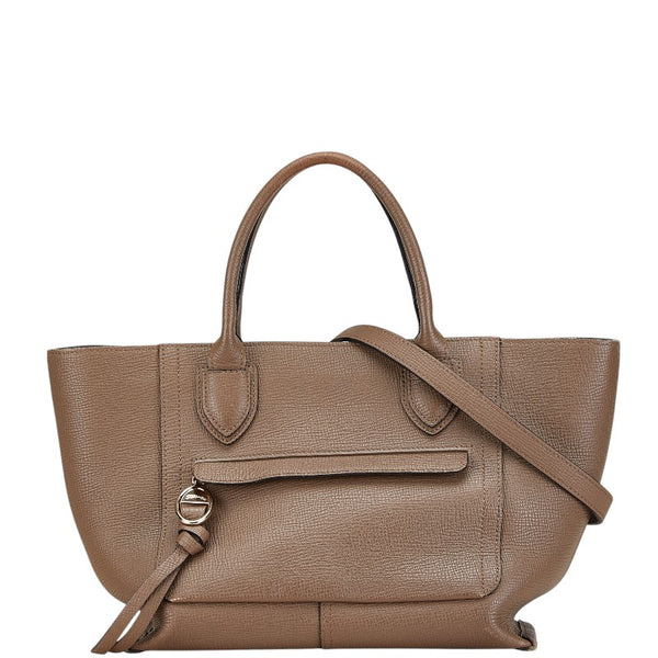 ロンシャン メールボックスM ハンドバッグ ショルダーバッグ 2WAY ブラウン レザー レディース Longchamp 【中古】